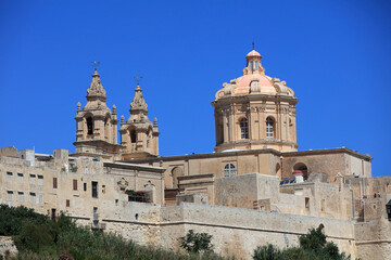 Fototapeta na wymiar Saint Paul's Cathedral in Mdina. Malta
