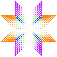 Colorful circle Dots isolated on the white background. Vector illustration.