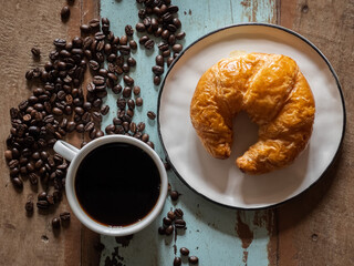 coffee and croissant