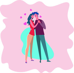 beautiful bright color illustration on the theme of love
