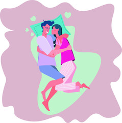 Obraz na płótnie Canvas beautiful bright color illustration on the theme of love