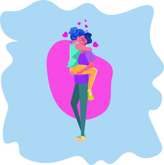 beautiful bright color illustration on the theme of love