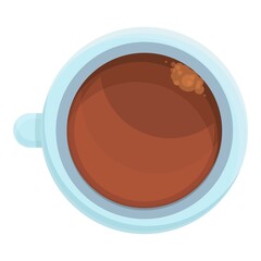 Coffee airline drink icon. Cartoon of coffee airline drink vector icon for web design isolated on white background