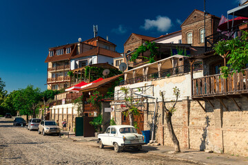 The alleys of the old town. old Signakhi Kakheti, Georgia.