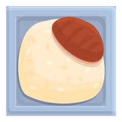 Meat food airline icon. Cartoon of meat food airline vector icon for web design isolated on white background