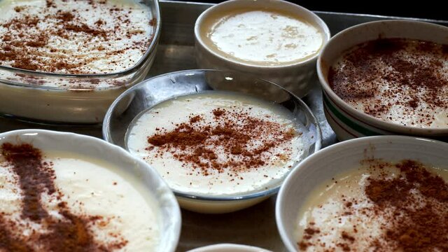 Traditional Turkish Dessert Rice Pudding