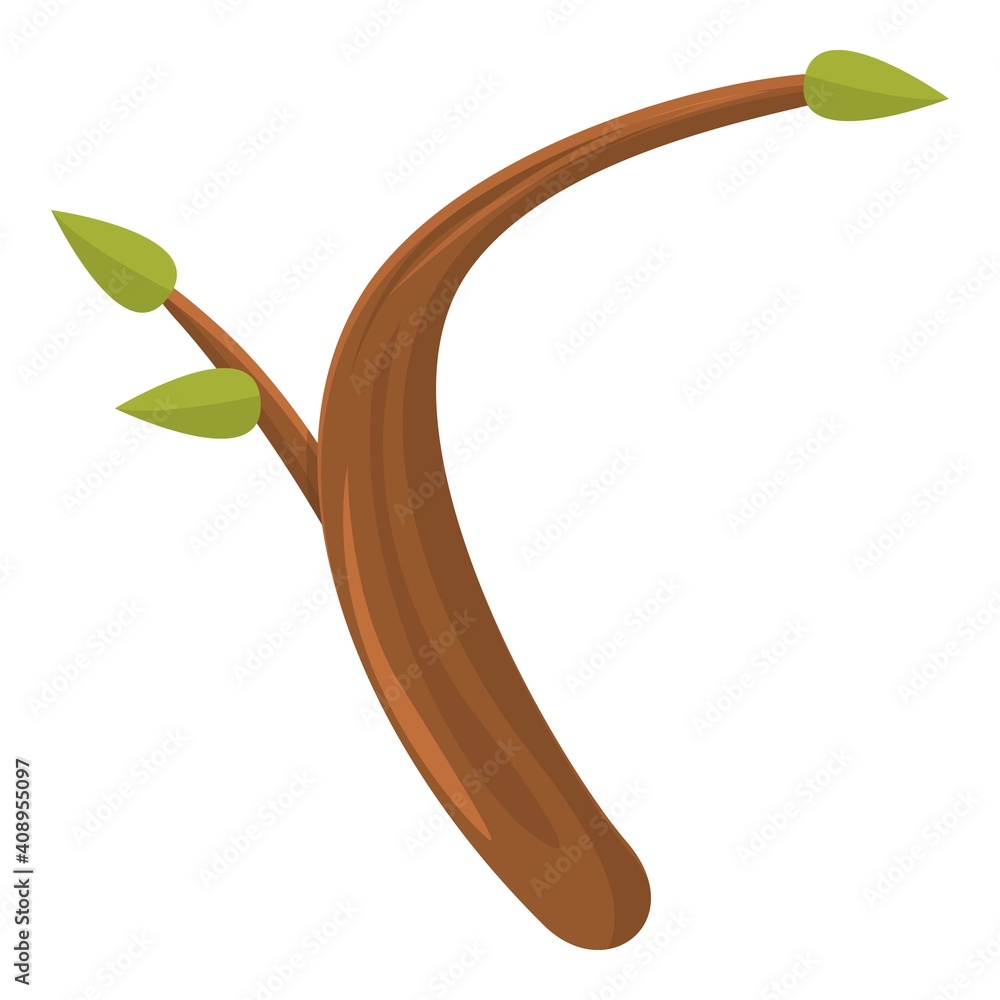 Poster tree green branch icon. cartoon of tree green branch vector icon for web design isolated on white ba