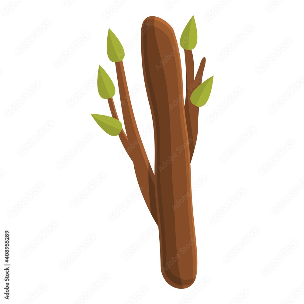 Poster firewood tree trunk icon. cartoon of firewood tree trunk vector icon for web design isolated on whit