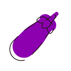 Vegetable Icon. Eggplant Line Icon. 