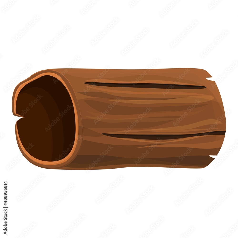 Poster empty tree trunk icon. cartoon of empty tree trunk vector icon for web design isolated on white back