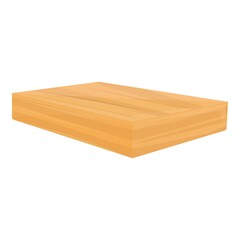 Clean tree plank icon. Cartoon of clean tree plank vector icon for web design isolated on white background