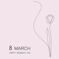Womens day card, flowers design vector illustration