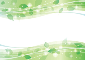 きらめく葉とウェーブ