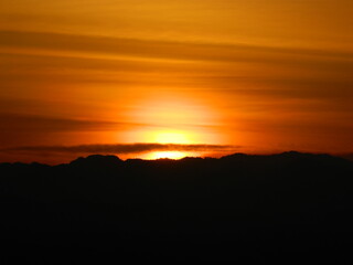 sunset in the mountains