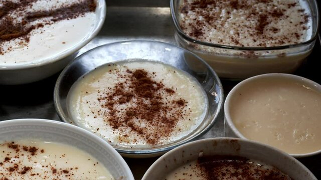 Traditional Turkish Dessert Rice Pudding
