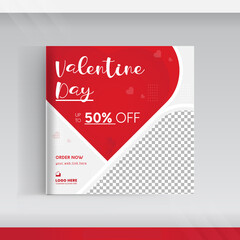 modern Valentine's Day sale posts Vector