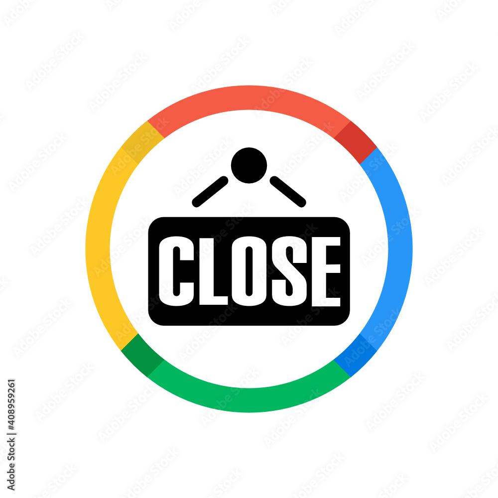 Canvas Prints close sign