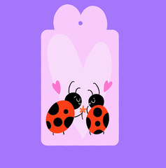 beautiful cute color cartoon valentine's day illustration