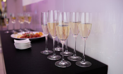 glasses of champagne