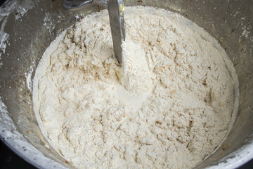 Dough making process on manufacture