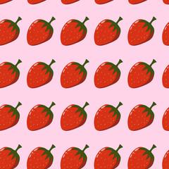 Strawberries on a gently pink background.