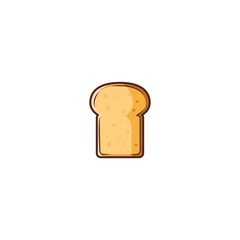 Illustration of Sliced Bread Filled Color Icon - Fast Food Icon Set Vector Illustration Design.