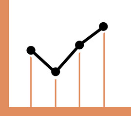 Business infographic and visualization element. Colored icon.