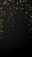 Gold stars random luxury sparkling confetti. Scatt