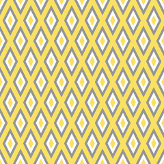 Geometric seamless pattern with rhombus. Illuminating Yellow and Ultimate Grey