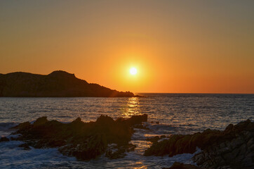 Fototapeta na wymiar Sonnenuntergang in Sardinien