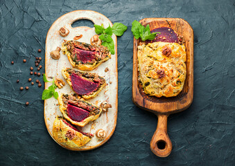 Wellington beet or beet pie
