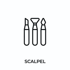 scalpel icon vector. scalpel sign symbol for modern design. Vector illustration	