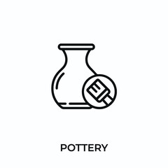 pottery icon vector. pottery sign symbol for modern design. Vector illustration	