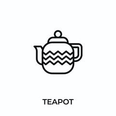 teapot icon vector. teapot sign symbol for modern design. Vector illustration	
