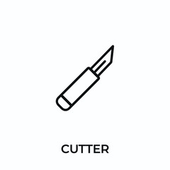 cutter icon vector. tool cutter icon vector symbol illustration. Modern simple vector icon for your design. tool cutter icon vector	