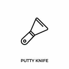 putty knife icon vector. putty knife sign symbol for modern design. Vector illustration	