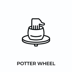 potter wheel icon vector. pottery sign symbol for modern design. Vector illustration	