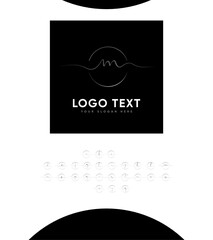 A charming style handwritten letter type A To Z sets  logo template, Vector logo for business and company identity 
