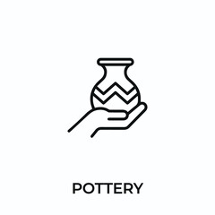 pottery icon vector. pottery sign symbol for modern design. Vector illustration	