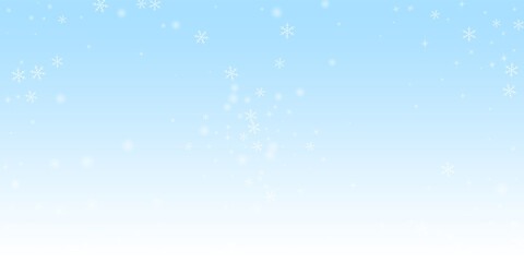 Sparse glowing snow Christmas background. Subtle f
