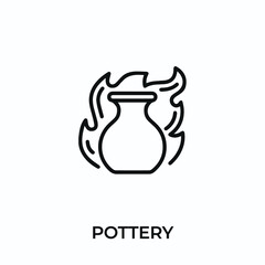 pottery icon vector. pottery sign symbol for modern design. Vector illustration	