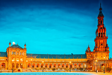 Fototapeta premium Spain Square (Plaza de Espana)is a square in the Maria Luisa Par