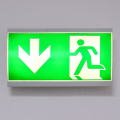 Emergency exit sign with lighting