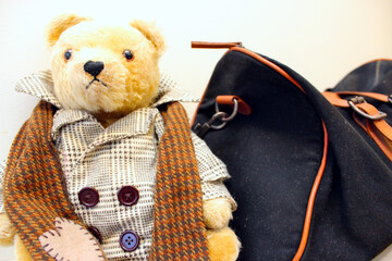 travel pack with teddy bear 