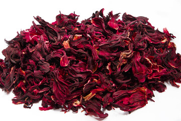 hibiscus on white background © Evgeniya Shmatova