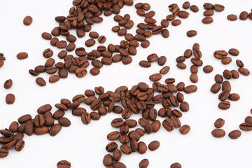 Brown Coffee bean in white background