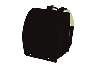 黒のランドセルのイラスト