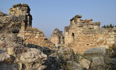 Ruins of the ancient city of ancient Hierapolis