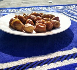 Fresh dates closeup