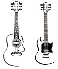 ギター2本 © Kamiya Ichiro